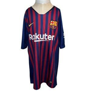 FC Barcelona Jersey Boys Large Messi 10 Nike 2018 19 Home Soccer La Liga Rakuten